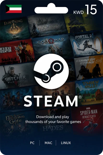 Steam Wallet Card 15KWD (Kuwait)