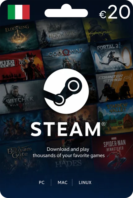 Steam Italy 20 EUR Wallet Code