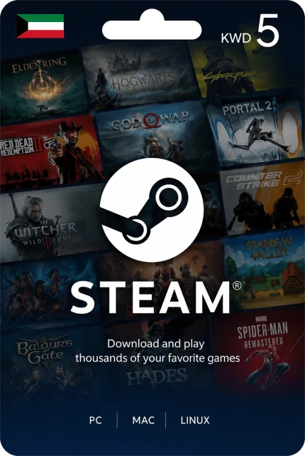 Steam Wallet Card 5KWD (Kuwait)